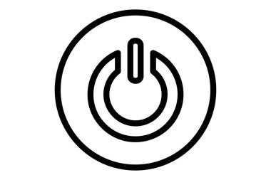 Power icon illustration. icon related to music player. Line icon style. Simple vector design editable
