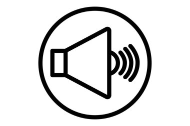 Volume icon illustration. icon related to music player. Line icon style. Simple vector design editable