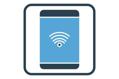 Ücretsiz kablosuz görüntü. Katı simge stili. Basit vektör tasarımı düzenlenebilir