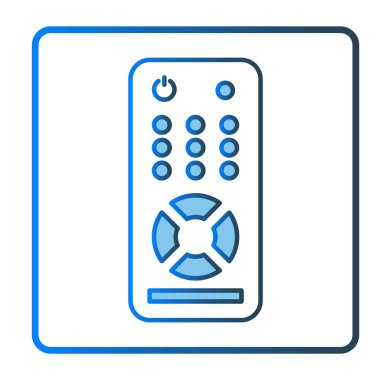 TV remote control icon illustration. icon related to multimedia. Lineal color icon style, two tone icon. Simple vector design editable