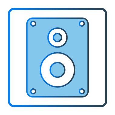 Sound box icon illustration. icon related to multimedia, music. Lineal color icon style, two tone icon. Simple vector design editable