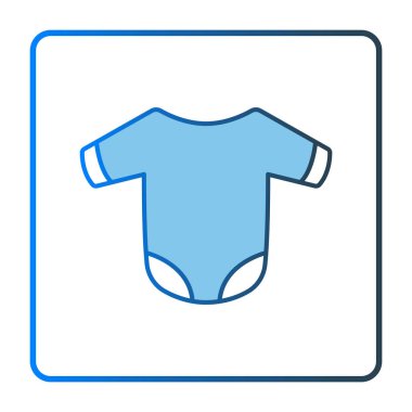 Baby clothes icon illustration. icon related to baby care. Lineal color icon style, two tone icon. Simple vector design editable
