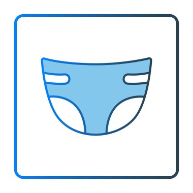 Diapers icon illustration. icon related to baby care. Lineal color icon style, two tone icon. Simple vector design editable