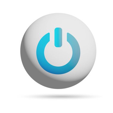 Power 3D icon. icon related to music player, video player