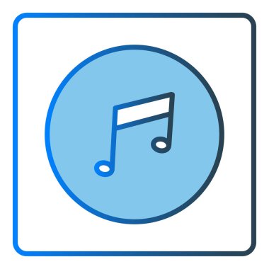 Music icon illustration. icon related to music player. Lineal color icon style, two tone icon. Simple vector design editable