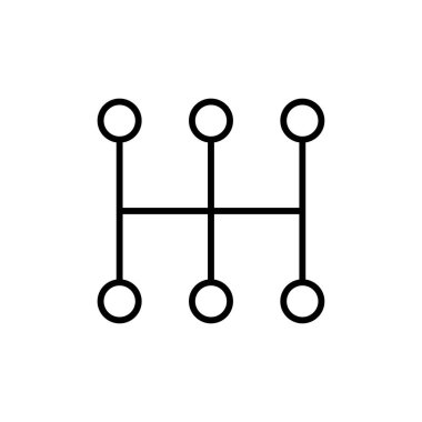 Manual transmission icon illustration. icon related to car service, car repair. outline icon style. Simple vector design editable