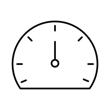 Speedometer icon illustration. icon related to car service, car repair. outline icon style. Simple vector design editable