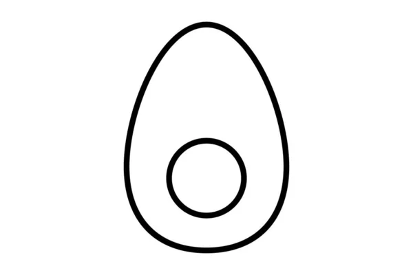 ゆで卵のアイコンイラスト 食べ物に関するアイコンです アイコンスタイル シンプルなベクトルデザイン編集可能 — ストックベクタ
