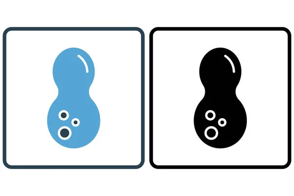 Peanut Symbol Illustration Symbol Zusammenhang Mit Nüssen Solider Ikonenstil Einfaches — Stockvektor