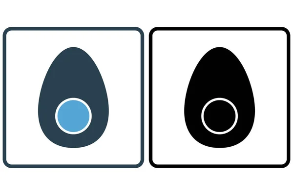 Illustration Für Ein Gekochtes Symbol Zusammenhang Mit Lebensmitteln Solider Ikonenstil — Stockvektor