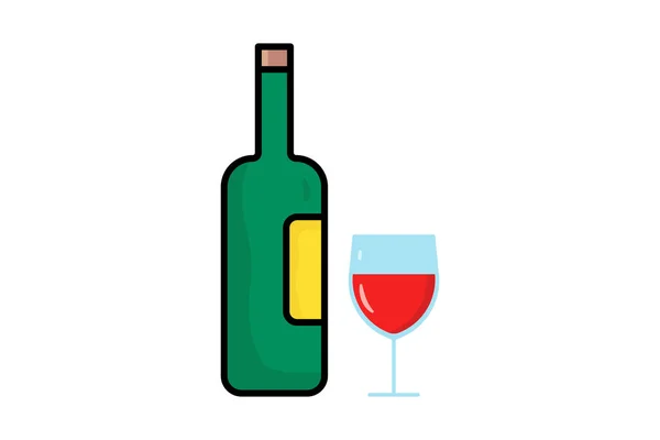 鸡尾酒和饮料图标说明 与酒精有关的图标 双色调图标风格 线条色彩 可编辑的简单向量设计 — 图库矢量图片