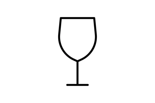 Şarap Kadehi Ikonu Çizimi Çkiyle Ilgili Bir Ikon Taslak Simge — Stok Vektör