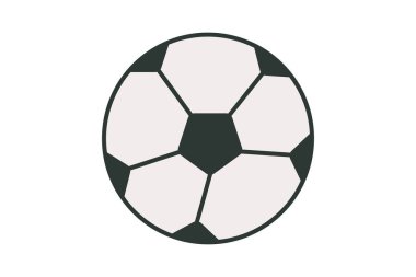 Futbol ikonu illüstrasyonu. Sporla ilgili bir ikon. Düz çizgi simgesi tarzı, çizgisel renk. Basit vektör tasarımı düzenlenebilir