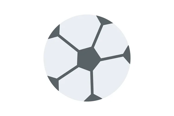 Fußball Ikone Symbol Zusammenhang Mit Dem Sport Flacher Stil Einfaches — Stockvektor