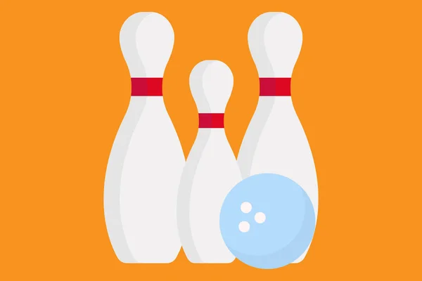 Illustration Zum Bowling Symbol Symbol Zusammenhang Mit Dem Sport Flacher — Stockvektor
