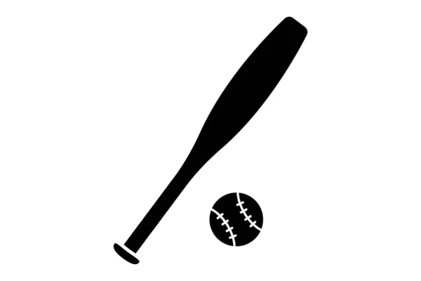 Ikone Des Baseballs Symbol Zusammenhang Mit Dem Sport Solider Ikonenstil — Stockvektor