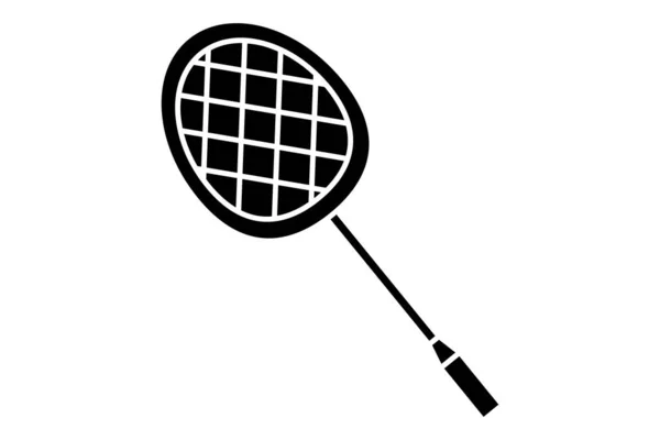 Ikona Rakiety Badmintona Ikona Związana Badminton Sport Zarys Stylu Ikony — Wektor stockowy