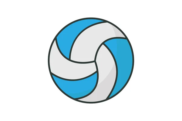 Ikone Des Volleyballs Symbol Zusammenhang Mit Dem Sport Flache Linie — Stockvektor