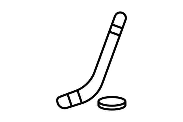 Hockey Icon Illustration Icon Related Sport Outline Icon Style Simple — Stock Vector