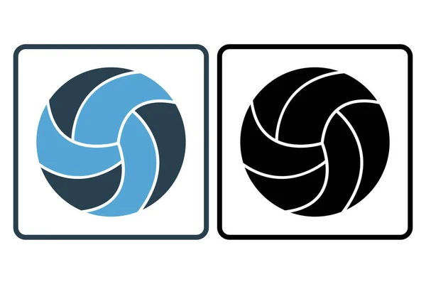 stock vector Volleyball icon illustration. icon related to sport. Solid icon style. Simple vector design editable