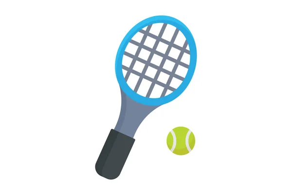 Εικονογράφηση Εικονίδιο Τένις Εικονίδιο Σχετικό Τον Αθλητισμό Επίπεδο Στυλ Εικονίδιο — Διανυσματικό Αρχείο