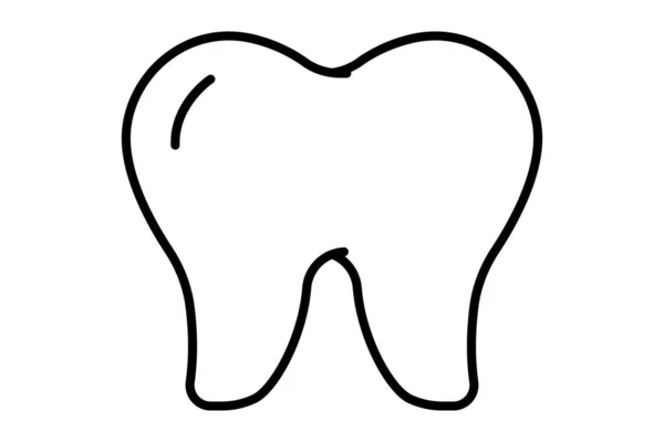 Ikona Zęba Ikona Związana Ludzkim Organem Styl Ikony Prosta Konstrukcja — Wektor stockowy