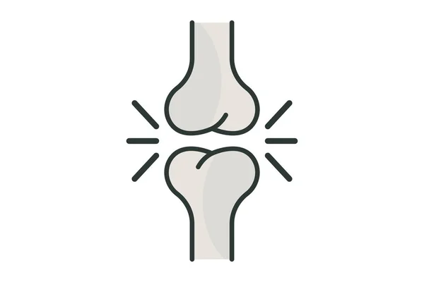 Illustration Icônes Joints Osseux Icône Liée Organe Humain Style Icône — Image vectorielle