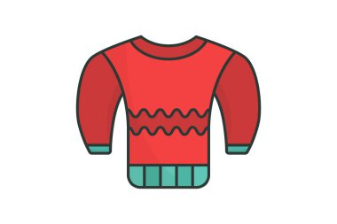 Örgü ikonu illüstrasyonu. Alışverişle ilgili ikon. Düz çizgi simgesi tarzı, çizgisel renk. Basit vektör tasarımı düzenlenebilir