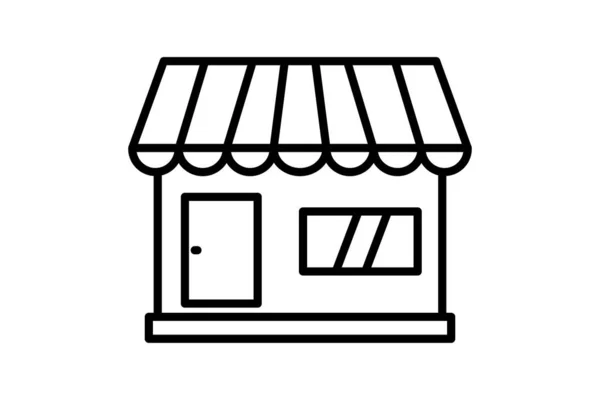 Иллюстрация Значка Магазина Иконка Связанная Покупками Стиль Иконки Простой Векторный — стоковый вектор