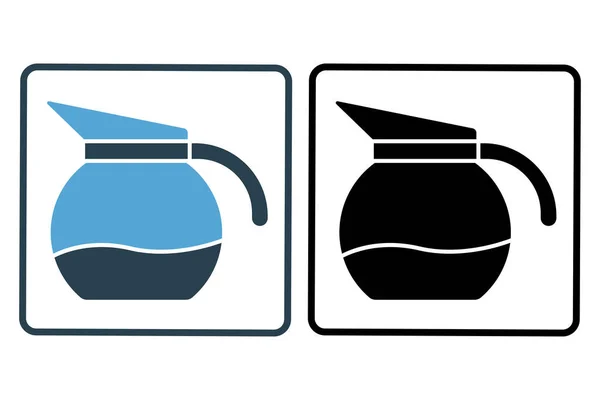 Koffie Pot Pictogram Illustratie Pictogram Met Betrekking Tot Koffie Element — Stockvector