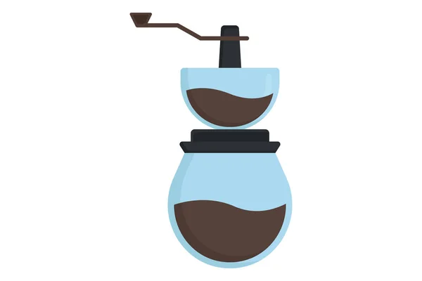 咖啡研磨机图标说明 与咖啡元素有关的图标 平面图标风格 可编辑的简单向量设计 — 图库矢量图片