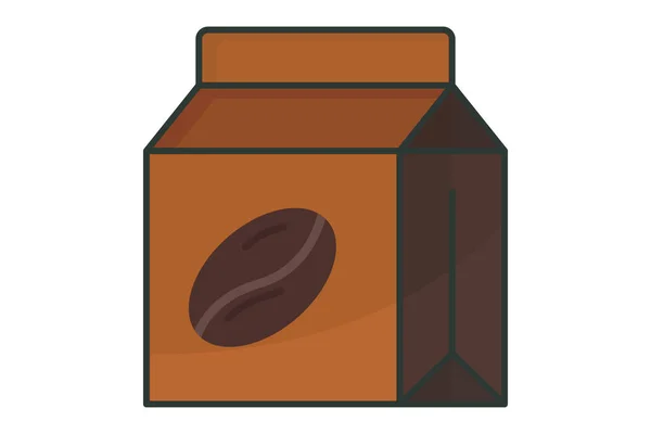 Coffee Sack Icon Illustration Icon Related Coffee Element Flat Line — Stock Vector