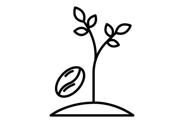 Ikona Drzewa Kawowego Ikona Związana Elementem Kawy Styl Ikony Prosta — Wektor stockowy