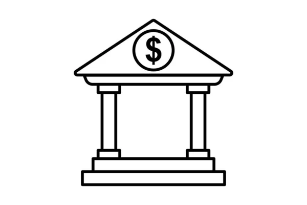 Ikona Usług Finansowych Ikona Związana Przemysłem Biznesem Styl Ikony Prosta — Wektor stockowy
