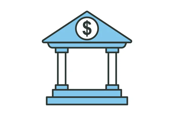 Ikona Usług Finansowych Ikona Związana Przemysłem Biznesem Dwutonowy Styl Ikony — Wektor stockowy
