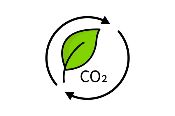Carbon Dioxide Emission Reduction Icon Illustration Icon Related Global Warming — Stock Vector
