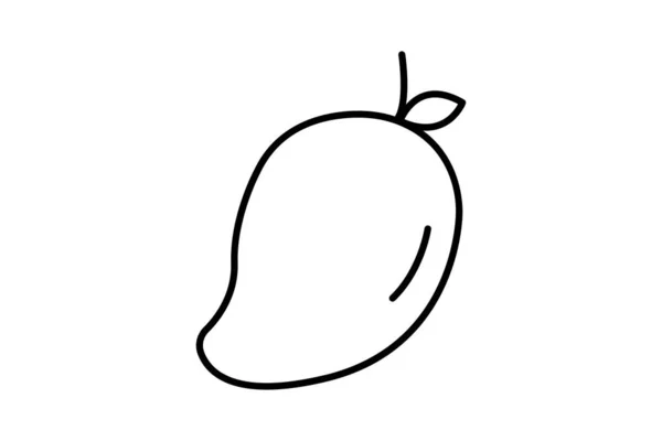 Εικονογράφηση Mango Φρούτα Και Τροπικά Εικόνα Σχετική Φρούτα Στυλ Εικονιδίου — Διανυσματικό Αρχείο