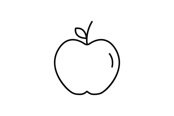 Illustrazione Icona Apple Icona Relativa Frutti Stile Icona Linea Design — Vettoriale Stock