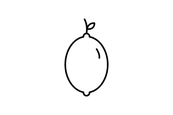 レモンアイコン 果物に関するアイコンです ラインアイコンスタイル シンプルなベクトルデザイン編集可能 — ストックベクタ