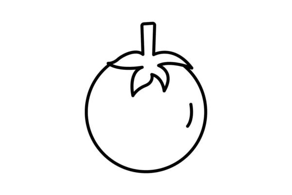 Icona Apple Stile Icona Linea Icona Relativa Frutti Design Vettoriale — Vettoriale Stock
