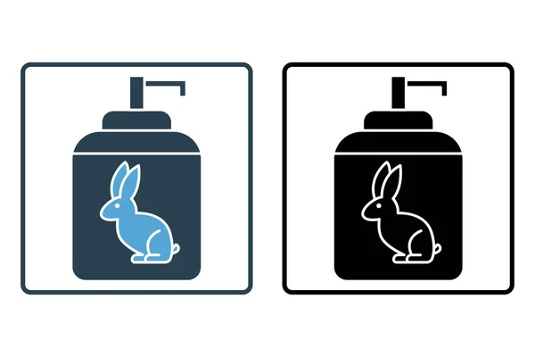 Shampoo Für Haustiere Solider Ikonenstil Haustiere Pflege Zeichen Haustier Reinigungssymbol — Stockvektor