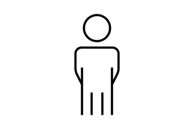 Erkek ikonu. Satır simgesi tasarımı. Basit vektör tasarımı düzenlenebilir