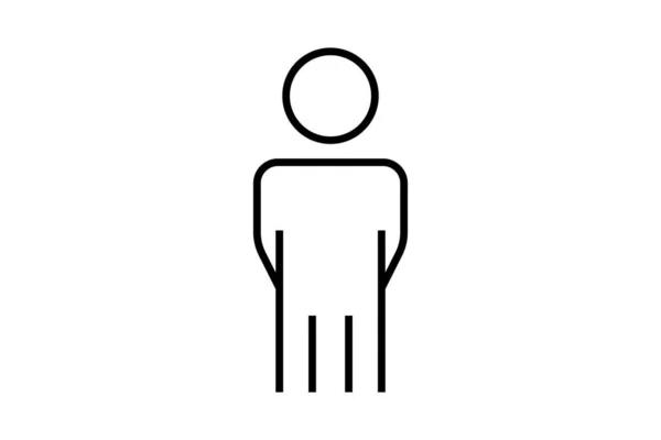 男人的象征 线条图标风格的设计 可编辑的简单向量设计 — 图库矢量图片