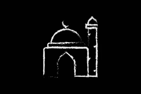 Cami Simgesi Slam Camisiyle Ilgili Ikon Tebeşir Ikonu Tarzı Tasarım — Stok Vektör