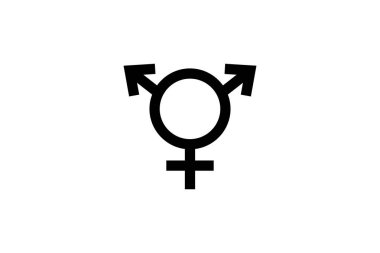 Transseksüel ikonu. Tasarım simgesi tasarımı. Basit vektör tasarımı düzenlenebilir