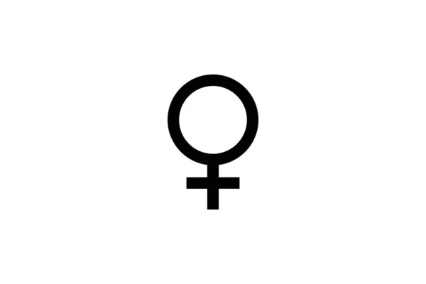 Znak Dla Kobiety Ikona Związana Płcią Projekt Ikony Linii Stylu — Wektor stockowy