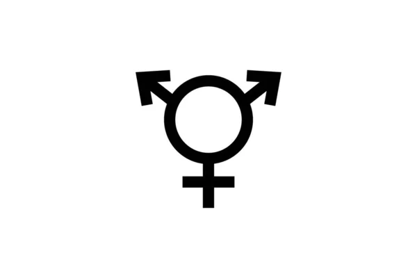 Ikona Transgender Návrh Stylu Osnovy Jednoduchý Návrh Vektoru Upravitelný — Stockový vektor