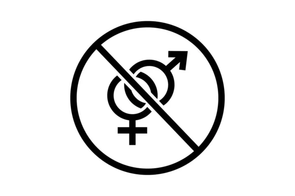Асексуальная Икона Дизайн Иконки Линии Простой Векторный Дизайн Редактируемый — стоковый вектор