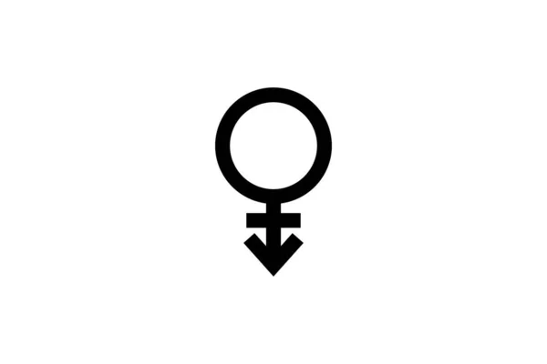 Bigender Icoon Seksueel Concept Symbool Eenvoudig Vectorontwerp Bewerkbaar — Stockvector