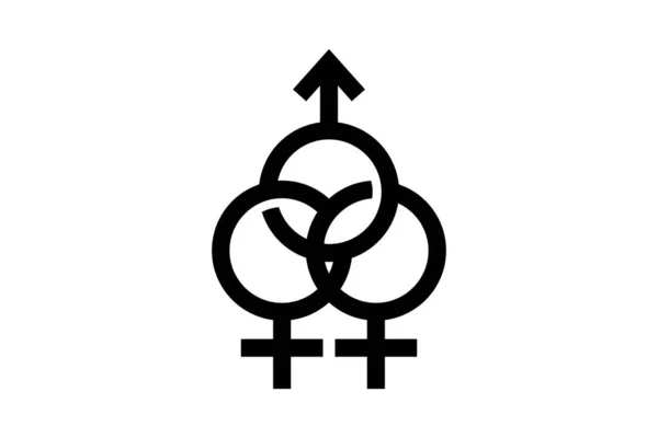 Transgender Icoon Seksueel Concept Symbool Eenvoudig Vectorontwerp Bewerkbaar — Stockvector